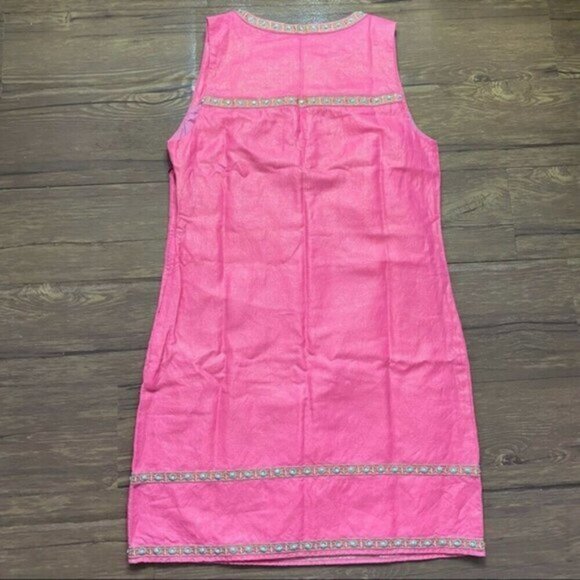 Vineyard Vines Shimmer Linen Sleeveles Tunic Dress Sz 2 - Picture 2 of 10